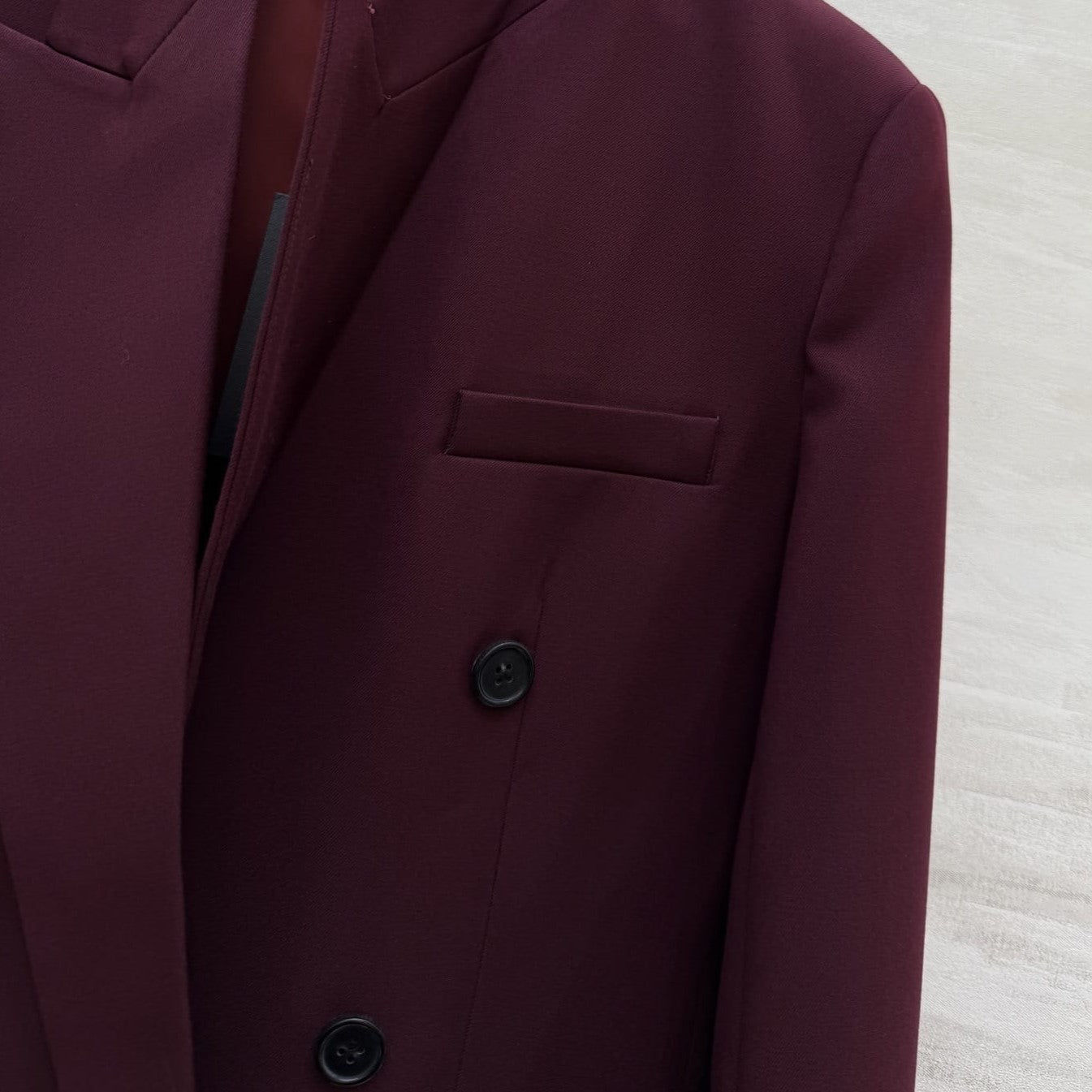 Wool Blazer with Sculpted Waist