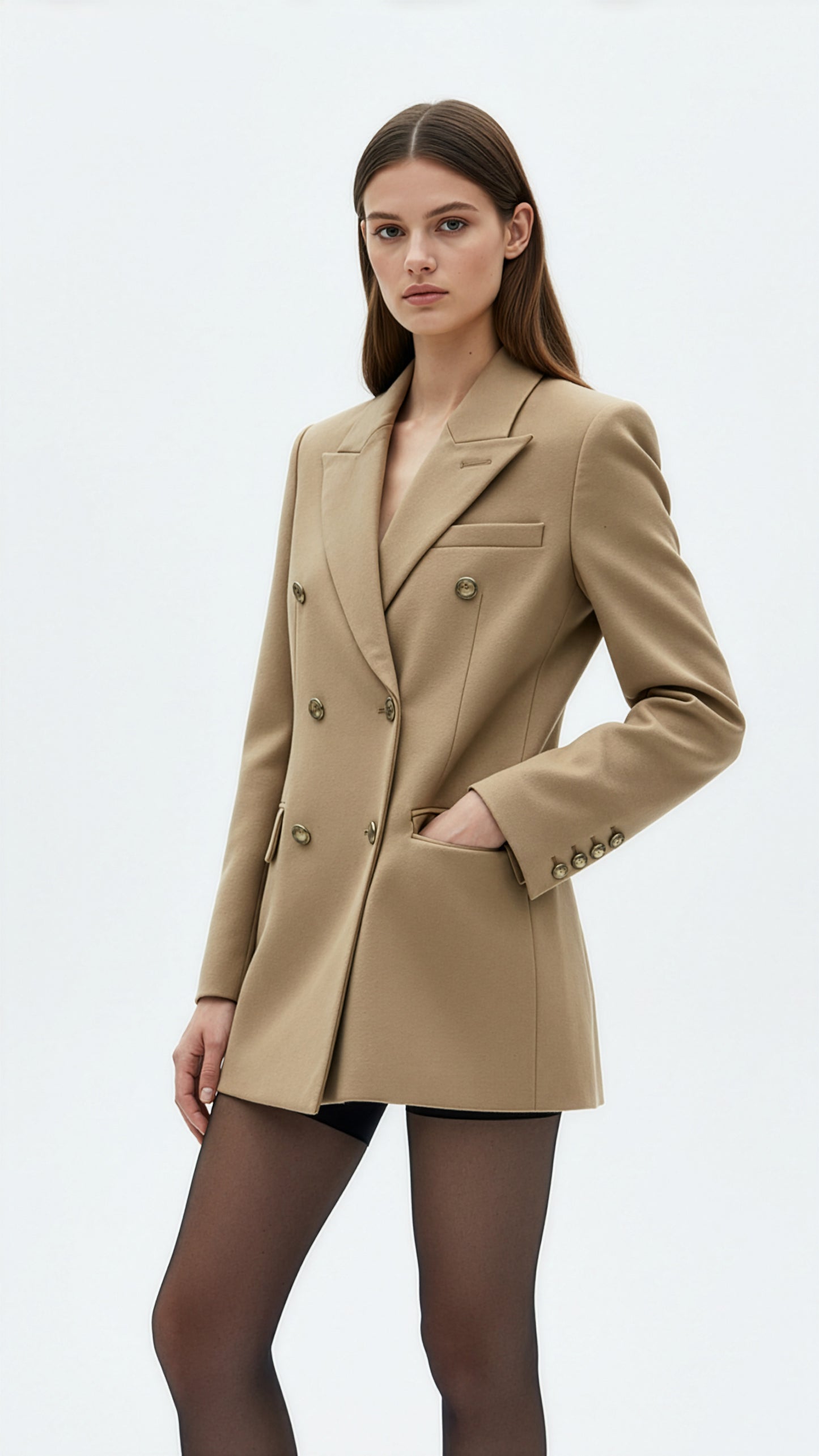 Tailored Blazer with Sharp Cut