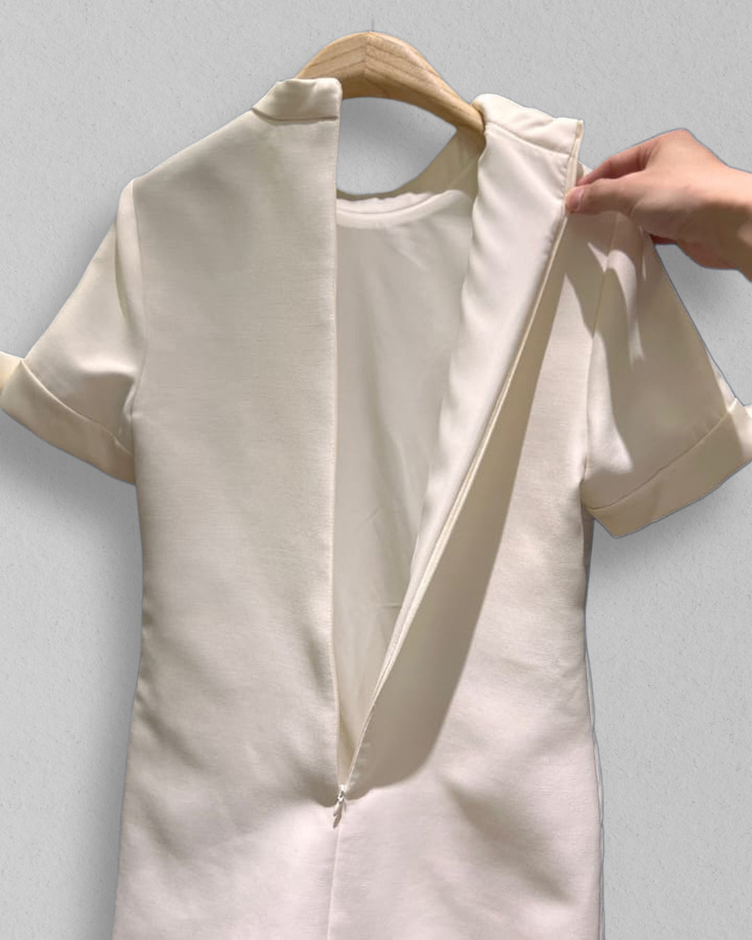 White short sleeve dress