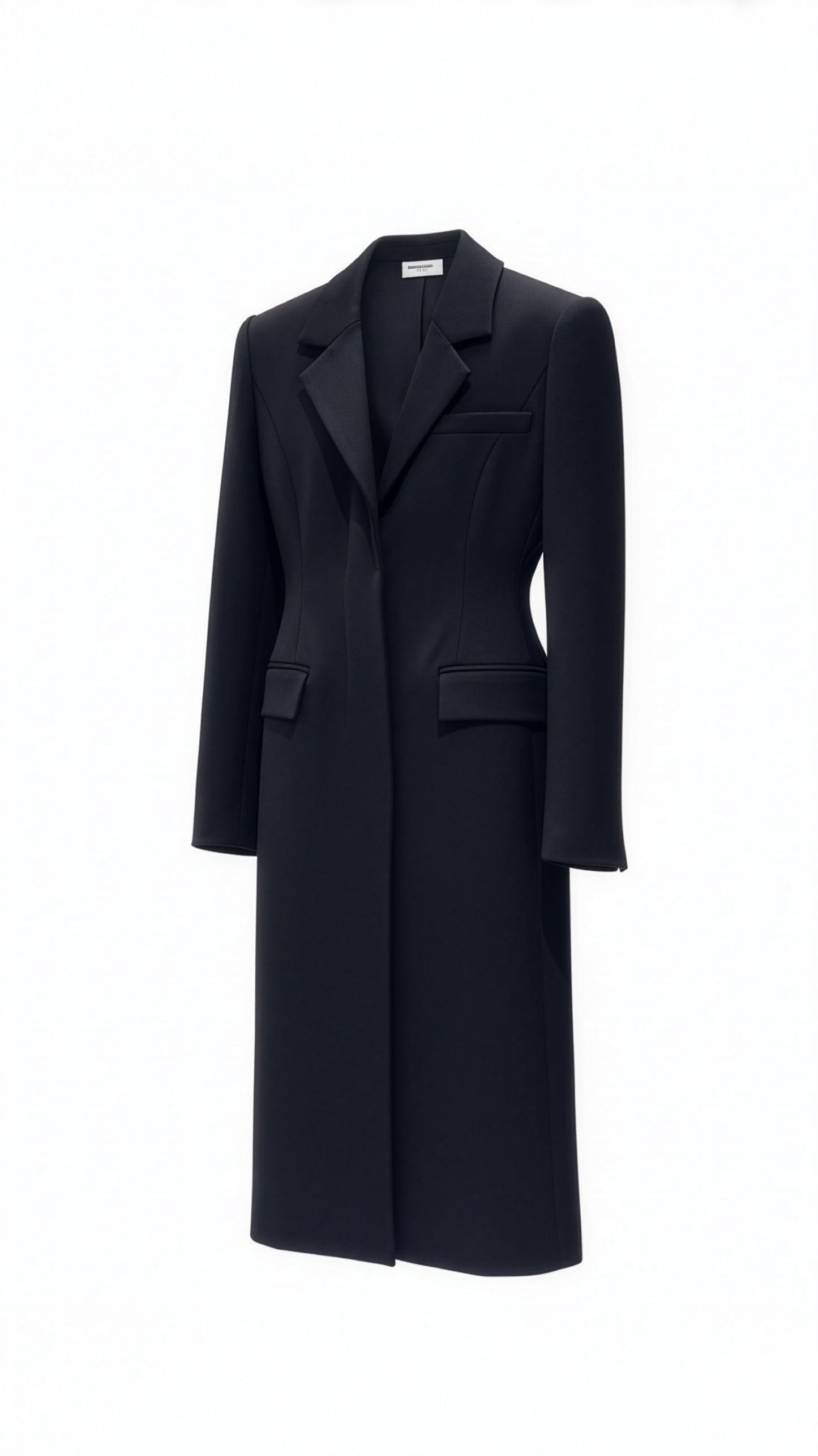 Long Lapel Wool Coat – Elegance in Motion