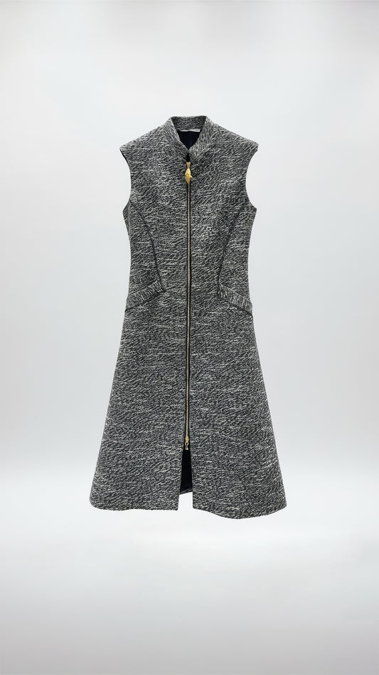 Grey Vest Dress – British Elegance