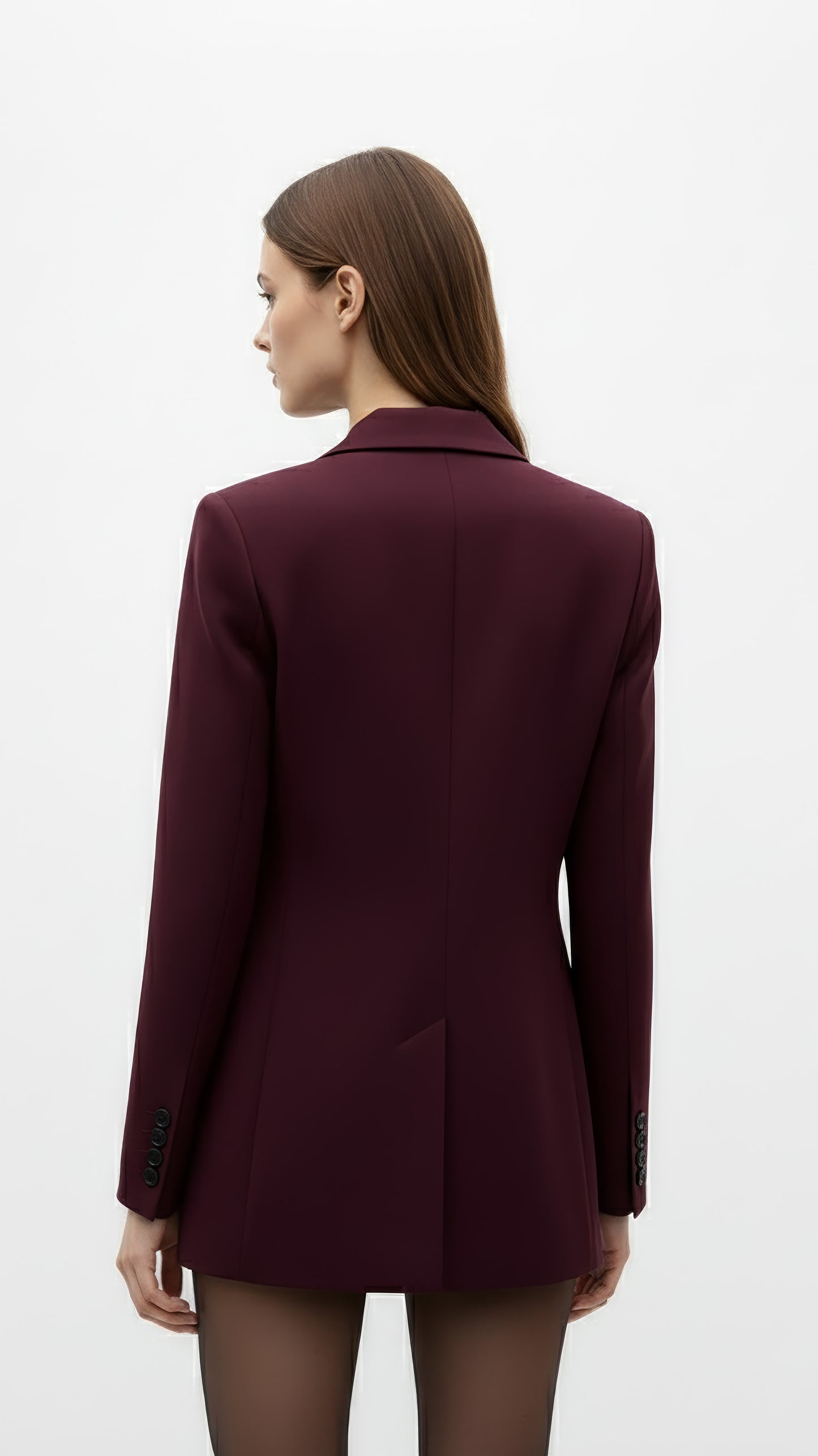 Wool Blazer with Sculpted Waist