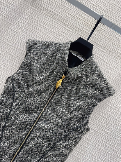 Grey Vest Dress – British Elegance